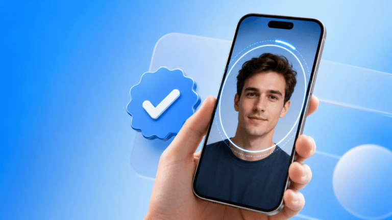 Weryfikacja profilu za pomocą selfie wideo na smartfonie.